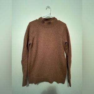 Loft rust brown mock neck turtleneck sweater size medium